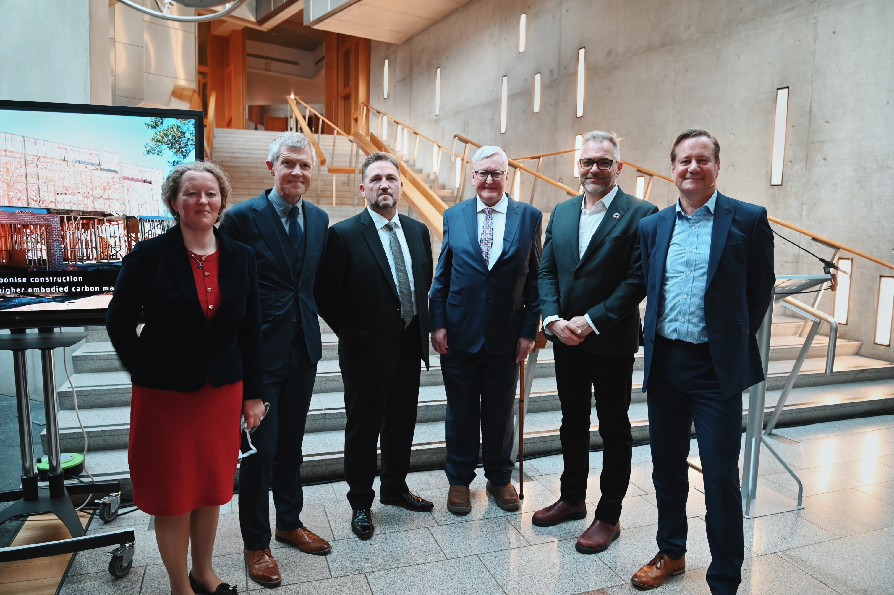 Nicola Aitken, Willie Rennie MSP, Alex Goodfellow, Fergus Ewing MSP, David Hopkins, Stuart Goodall