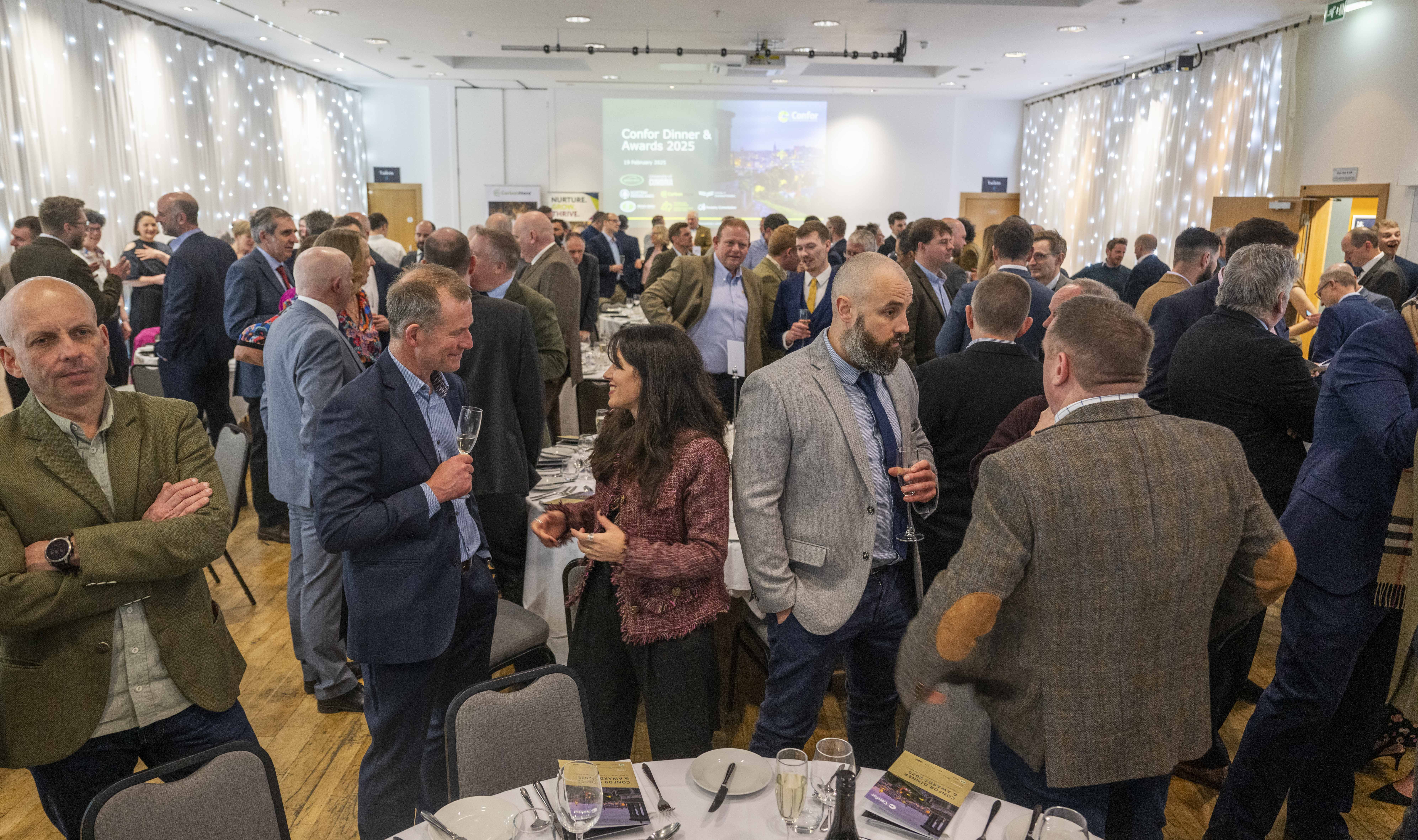 Guests gathered for dinner