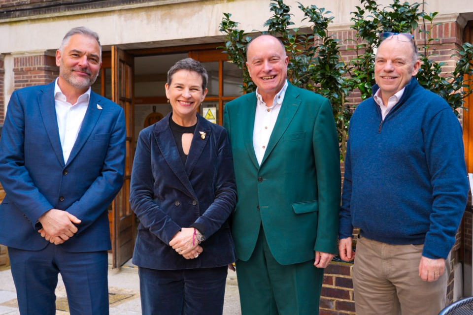 David Hopkins (TDUK CEO), Defra Environment Minister Creagh, Andrew Carpenter (STA CEO) & Andy Leitch (Deputy Chief Executive of Confor)